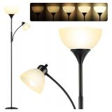 RISLG Floor Lamp: Dimmable, 9W/5W LEDs, Industrial