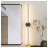 40In Wall Sconce Black Vanity Light 3000K 360