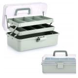 BTSKY 3-Layer Plastic Storage Box with Dividers
