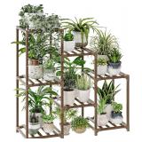 Bamworld Indoor Plant Stand 3-Tier Wood Shelf