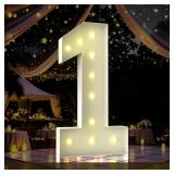 4FT Marquee Light Up Number 1 Sign, 4 Feet Tall