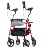 ELENKER Upright Rollator Walker, 10' wheels, red