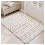 Brown Area Rug 2x3 Non-Slip Entryway Mat