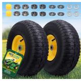 15x6.00-6 Tire & Wheel, 2-Pack Front Mower Tires