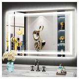 40x24 LED Bathroom Mirror with Lights, Anti-Fog