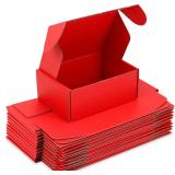 25 Pack Shipping Boxes, Red Kraft Mailers