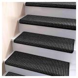 Brakki Bullnose Stair Treads, 14pcs, Black/Grey