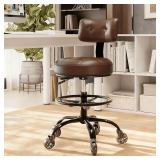 Office Drafting Chair with Footrest, Brown