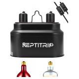 Dual Reptile Lamp: 100W Day/Night Heat, 2 Switches