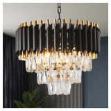 Modern Crystal Chandeliers 3-Tier Pendant Light