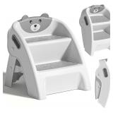 TPN Toddler Step Stool   Anti-Slip A-Frame (Gray)