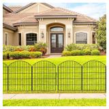 Decorative Garden Fence 5 Panels + Gate, Rustproof