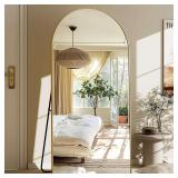 GLSLAND 30x71in Wall Mount Mirror - Gold