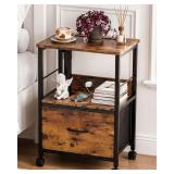 Faesun Lift Top Nightstand with Charging Station