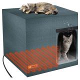GASUR Large Heated Outdoor Cat House, Waterproof