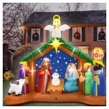 10ft Christmas Nativity Inflatable with LED Lights
