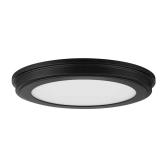 13 in. Matte Black LED Flush Mount 3CCT (2-Pack)