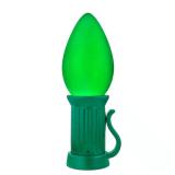 3 ft Battery-Operated LED Green Bulb Yard Decor