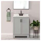 Oakley 25 in Bath Vanity with Marble Top