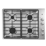 30 in. Gas Cooktop, Stainless Steel, 4-Burners