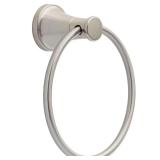 Casara Brushed Nickel Wall Mount Towel Ring
