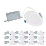 4 in. LED, 600 Lumens, 5CCT, White (12-Pack)