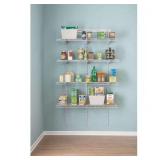 ShelfTrack 16.75D x 48W White Wire Closet Kit