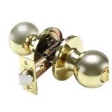 Polish Brass Privacy Bed/Bath Door Knob Set