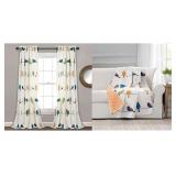 Lush Decor Rowley Birds Curtains & Throw