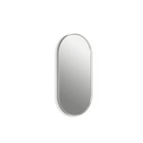 18x36 in Oval Vanity Mirror Brushed Nickel