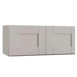 Shaker 30 in. Wall Bridge Cabinet, Dove Gray