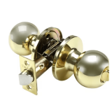 Polish Brass Privacy Bed/Bath Door Knob Set