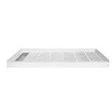 60 x 32 in. Shower Pan Base, White, Left Drain