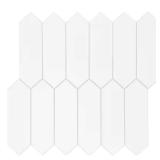 White Hex SPC Peel & Stick Tile (10-Pack)
