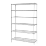 HDX 6-Tier Steel Wire Shelving Chrome (48x72x18)