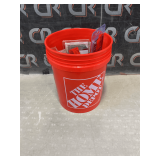Bucket of Miscellaneous Home Depot items