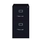 22 in. D 2-Drawer Vertical File Cabinet, Black