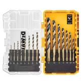 Black and Gold Twist Drill Bit Set (15-Piece)
