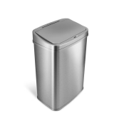 13 Gal. Silver Stainless Steel Motion Sensor Can
