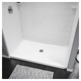 ShowerCast 60 in. L x 34 in. W Shower Pan White