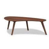 Scarlette 47 in. Walnut Coffee Table with Wood Top