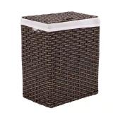 Lidded Rectangular Laundry Hamper Basket