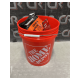 Bucket of Miscellaneous Home Depot items
