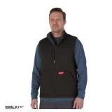 Milwaukee Black Sherpa-Lined Vest with Pockets