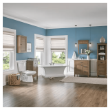 Stanhope 37'W Vanity in Oak + Stone Top (damaged)