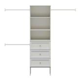 Westport White Laminate Closet Tower (3 Drawers)