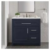Clady 37' Vanity w/ Silver Ash Marble Top