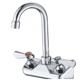Double Handle Wall Mount Faucet with Swivel Spout