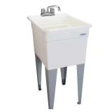 Utilatub Combo 24x18 PP Floor Laundry Tub White