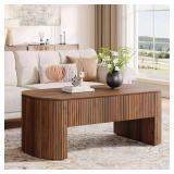Allan 47.2 in. Brown Lift-Top Table